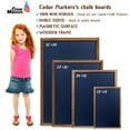 thumbnail image 6 of Cedar Markers 27"x20" Framed Chalkboard Sign. 100% Non-Porous Erasable Blackboard and Whiteboard. Chalk Board for Chalk Markers. Homeschool Magnet Board Decorative Big Chalkboard for Every Event., 6 of 18