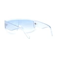 thumbnail image 2 of Hommes Incurvés Haut Grand Bouclier Racer Lunettes de Soleil Tous Bleu, 2 of 4