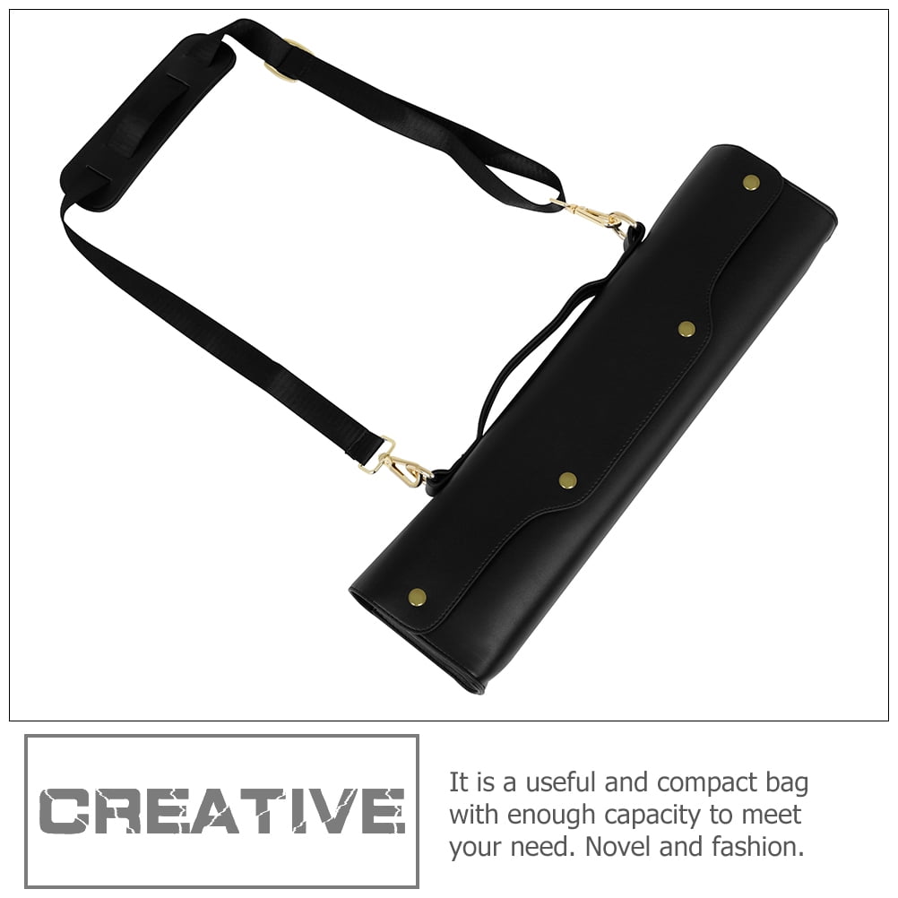 FENGGUIQU 1Pc Portable Flute Bag Black Waterproof Thickened Carrying Case for 16 Hole 17 Hole Flutes