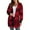 Red#2, variant on Fesfesfes Women's Open-Front Knit Cardigan Stripe-Color Collarless Long Sleeves Tops Soft Stretch Fabric for Casual Everyday Wearing(Gray#3,M)