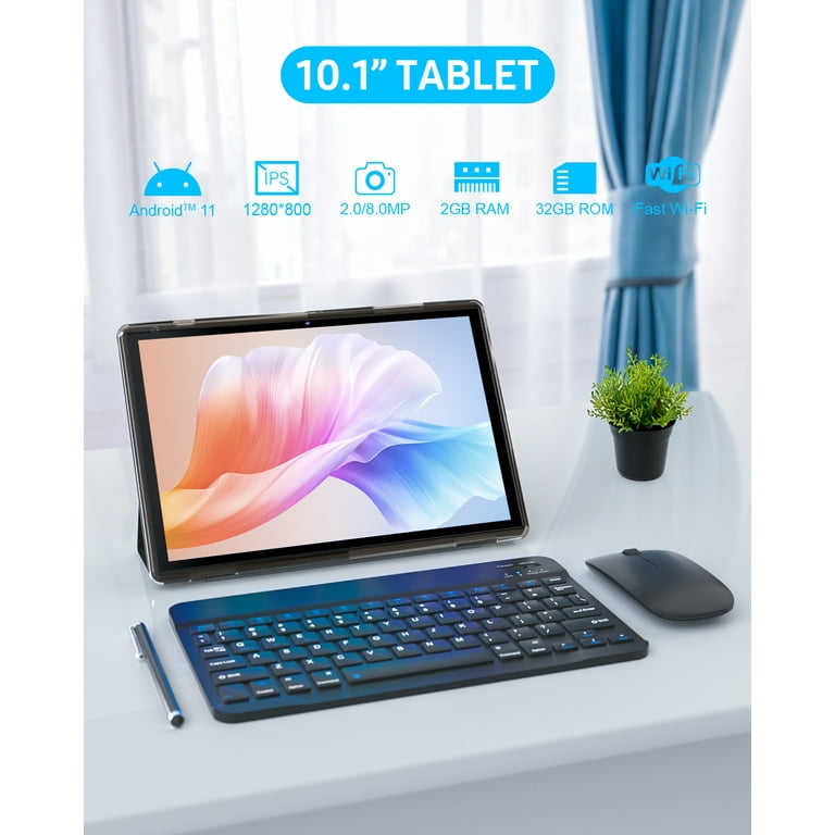 ZZB ZB10S6IN1GrayTablet 2 in 1 Tablet with Keyboard Case Mouse