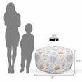thumbnail image 4 of Marine Pouf Cover with Zipper, Sea Objects Exotic Fish and Crabs Coral Reef Mollusk Oyster Aquarium Cottage, Soft Decorative Fabric Unstuffed Case, 30" W X 17.3" L, Multicolor, by Ambesonne, 4 of 5