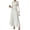 White, variant on TIHLMK Women's Long Sleeve Crew Neck Bodycon Dresseses Shirred Waist with Pleated Maxi Skirt