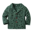 thumbnail image 3 of FYEGRE Festive Holiday Themed Cartoon Print Long Sleeve Top and Pant Pajama Set for Girls Comfortable Sleepwear Outfit Green 18-24 Months, 3 of 8