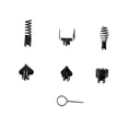 thumbnail image 3 of Máquina limpiadora de desagües, cabezal de corte combinado para trabajos de dragado, cabezal de corte, desatascador de inodoro, limpiador de desagües, Negro 7 piezas mayimx Cabezales de corte más limpios, 3 of 9