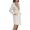thumbnail image 5 of Cult Moda Cult Moda Removable Faux Fur Collar Wrap Trench Coat - Runway Catalog, 5 of 8
