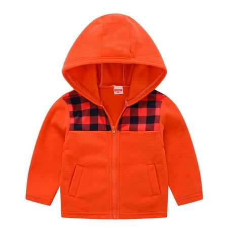 

HBYJLZYG Hoodies Leopard Splice Fleece Jacket Coat Children Baby Boys Girls Zipper Leopard-Print Jacket Fleece Pocket Hooded Puffer Jacket