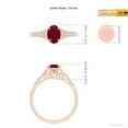 thumbnail image 6 of ANGARA Natural Aeon Vintage Inspired Oval 1 ct Ruby Solitaire Engagement Ring with Milgrain in 14K Rose Gold for Women (Size-7x5mm) | July Birthstone Jewelry for Her, 6 of 11