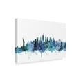 thumbnail image 2 of Trademark Fine Art 'New York City Blue Teal Skyline' Canvas Art by Michael Tompsett, 2 of 3