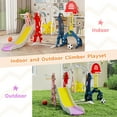 thumbnail image 5 of TOBBI 6 in 1 Toddler Slide and Swing Set Climber Slide for Kids age 1-8 Indoor Outdoor Playground Toy Gift W/ Basketball Hoop & Football Gate, 5 of 10