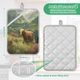 thumbnail image 3 of 2 Pack Pot Holders for Kitchen Heat Resistant Hot Pads Sets for Cooking Baking Cow in Green Rolling Hills, 3 of 7