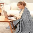 thumbnail image 5 of Soft Fur Throw Blanket - 27.56x39.37in, Elegant Ruched Design Blanket, Machine Washable and Wrinkle Resistant, Lightweight Throw Blanket for Couch, Sofa and Bed, 5 of 7