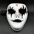 thumbnail image 2 of Horror Clown Facial Cover, Adjustable  Face Cover One Size Hand Painted Graffiti Elastic Band  For Role Playing, 2 of 8