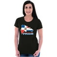 thumbnail image 4 of Dominican Pride Parade Country Flag Womens Slim Fit Graphic Tee Brisco Brands S, 4 of 5