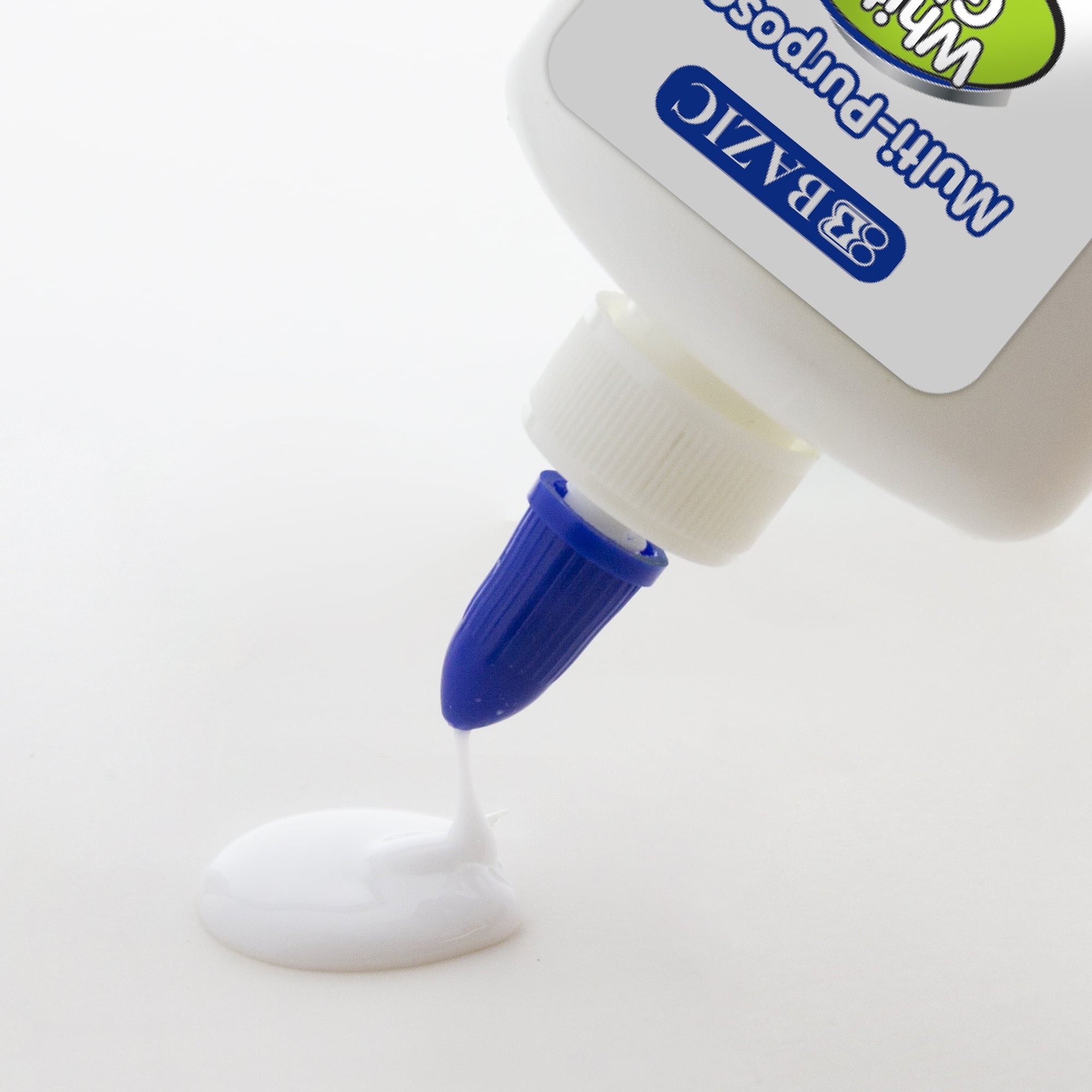 BAZIC Jumbo White Glue 7.62Oz (225 ml), Adhesive Bond Slime Making, 24-Pack