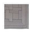 thumbnail image 3 of CTM  Geometric Stripe Pattern Silky Square Scarf (Women), 3 of 3