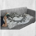 thumbnail image 6 of Evil Eye Soft Flannel Fleece Throw Blanket, Hamsa Hand Drawn with Evil Eye in Mandala Lucky Piece Illustration, Cozy Plush for Indoor and Outdoor Use, 70" x 90", White Black, by Ambesonne, 6 of 6