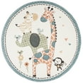 thumbnail image 2 of SAFAVIEH Carousel Kids Taneka Animals at Play Area Rug, Ivory, 8' x 8' Round, 2 of 10