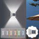 thumbnail image 5 of Fiudx Energía Solar En Jardín En Diseño Modernidad, Pared Acero Inoxidable Duradera, Diodos Emisores de Luz, Interiores y Exteriores, Decoración Del Hogar, Fácil Instalación, Incluye Accesorios., 5 of 7