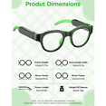 thumbnail image 2 of Kids Smart Glasses with RGB Lights, Open-Ear Bluetooth Audio Glasses with Mic, Hands-Free Calling, Voice Control, UV400 Blue Light Blocking, Magnetic Charging, Compatible with iOS & Android, 2 of 14