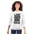 thumbnail image 3 of Want Abs Funny Working Out Cardio Gym Sweatshirt for Men or Women Brisco Brands M, 3 of 6