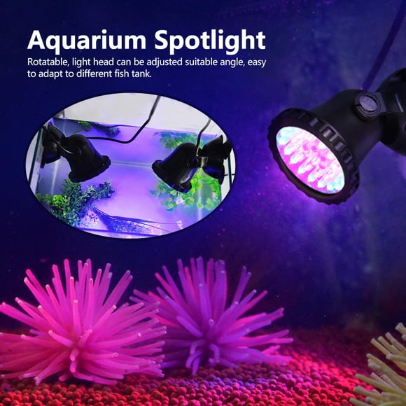 Aquarium RGB Spotlight, Aquarium Spotlight, RGB 100-240V Garden Pond For Fish
