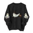 thumbnail image 2 of Meichang Women's Oversized Sweatshirts Halloween Crew Neck Sweatshirt Cute Ghost Graphic Sweatshirts Long Sleeve Fall Pullover Tops, 2 of 5