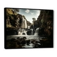 thumbnail image 2 of Designart "Scenic Waterfall By The River I" Waterfall Floater Framed Wall Art Living Room, 2 of 5