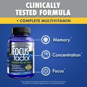 Focus Factor Original, 90 Count - Brain Health Supplement with Vitamins B6, B12, D, Bacopa Monnieri