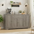 thumbnail image 5 of Homfa 54.3"W Kitchen Sideboard Cabinet with Drawer, 4 Door Buffet Storage Cabinet with Adjustable Shelves, Gray, 5 of 7