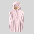 thumbnail image 6 of ZyeKqe Hoodies for Women Long Sleeve Knit Sweaters Drawstring Hooded Sweatshirts Solid Color Pullover Top, 6 of 9