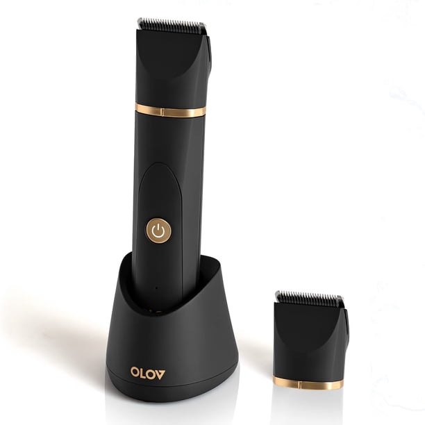Recortadora eléctrica de vello corporal OLOV para hombre, húmeda y seca con accesorios