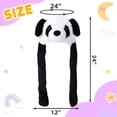 thumbnail image 3 of Animal Hat Plush with Ears Moving Jumping Movable Panda Ears Hat Dress Up Halloween Christmas Cosplay Party for Kids, 3 of 5