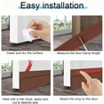 thumbnail image 5 of UHIAGREE 2 Rolls Under Door Draft Stopper,39" Rubber Adhesive Weather Stripping Door Seal(Brown), 5 of 7