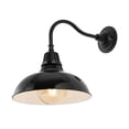 thumbnail image 2 of JONATHAN Y Aurora 12.25" 1-Light Farmhouse Industrial Indoor/Outdoor Iron LED Gooseneck Arm Outdoor Sconce, Black, 2 of 7