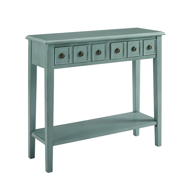 Powell Sa Wood 38 Console Table In Teal Blue Com Powell Sa Wood 38 Console Table In, Teal Color Console Table