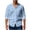 Light Blue, variant on Dursoulink Long Sleeve Round-Neck Shirt for Men, Cotton Solid Color, Button Front, Pocket Detail, Regular Length, Casual Fit