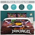 thumbnail image 5 of Thickened Bed Three Piece Set, NinjagoPrinted Soft Bedding Set With Pillow Shams 102"x90", 5 of 8