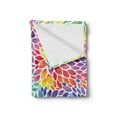 thumbnail image 2 of Colorful Soft Flannel Fleece Blanket, Blossoming Nature Rainbow Colored Foliage in Watercolor Style Spring Illustration, Cozy Plush for Indoor and Outdoor Use, 70" x 90", Multicolor, by Ambesonne, 2 of 5