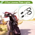 thumbnail image 2 of Unique Bargains 2Pcs License Plate Light 12V Led Tag Lamp for Car Motorcycle Rainproof White License Plate Light, 2 of 7