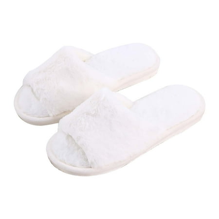 XIMIN Women s Soft Bottom Slippers Women S Beach Sandals Hollow Casual Slippers Flat Shoes Retro Sandals Bedroom Comfy Shoes(White US 8.5)