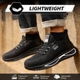 thumbnail image 4 of LAoutun Steel Toe Shoes for Men Lightweight Work Shoes Black Steel Toe Sneakers Safety Footwear, 4 of 6