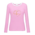thumbnail image 5 of Baqcunre Valentine'S Day Shirts For Women Loose Large Valentines Day T Shirt Heart Pattern Solid Round Neck Top(White S-XXL),Long Sleeve Shirts For Women Graphic Tees Womens Fashion Womens Tops, 5 of 7
