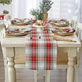 thumbnail image 2 of Tartan Plaid Collection Holiday Dining Table & Kitchen Décor, Christmas Table Runner, 14x72, Red, Green & White, 2 of 3