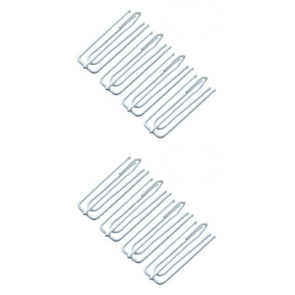 Set of 2 Magnetic Curtain Rod Curtain Hardware Accessories 15pcs White