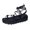 Black, variant on Juebong Ankle Strap Platform Flat Sandals Point Toe Cross Strap Open Toe Summer Slide Sandals,Multicolor Sandals for Girls,Size 9.5