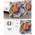 thumbnail image 3 of Sports Theme Bed Skirt Basketball Colorful Graffiti Bed Skirts California King Size 16 Inch Drop, Wrap Around Dust Ruffle&nbsp;Bedskirt with Adjustable Elastic Belt for Queen Size Beds, 3 of 7