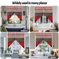 thumbnail image 6 of Swag Curtains Valances for Windows, Farmhouse Rustic Wood Texture Short Kitchen Window Curtains Over Sink, Red Brown Cafe Curtains Panel Set Of 2,Rod Pocket, 36 Inches Length, 6 of 8