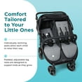 thumbnail image 2 of Foundations Gaggle Roadster Duo Side-by-Side Double Lightweight Stroller, Reclining Seats with Canopy, Black, 2 of 9