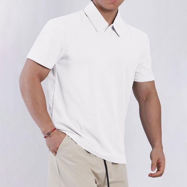 pstuiky Camisas de manga corta para hombre, Camiseta deportiva informal de manga corta con cuello redondo y rotos para hombre. camisas casuales para hombre xxl